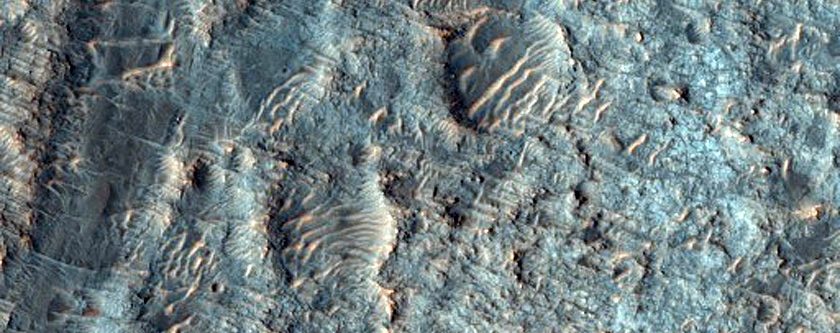 Crater Floor Near Ladon Valles