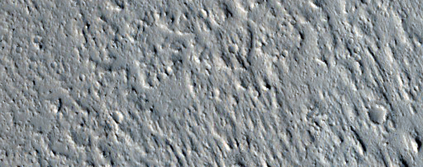 Lava Flows Near Olympus Mons
