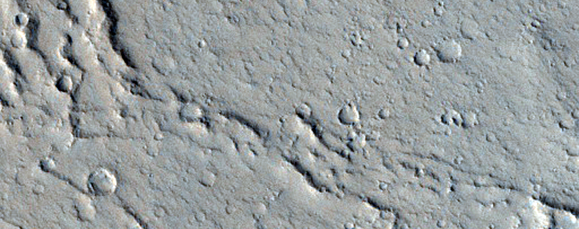 Sample Lava Flows in Amazonis Planitia