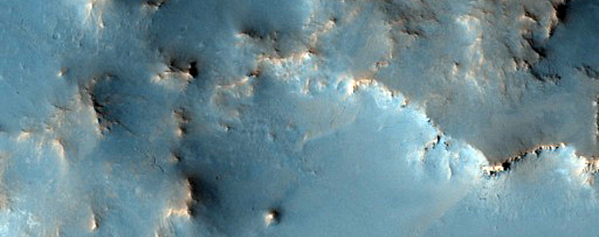 Eroded Bedrock with Possible Hydrated Minerals