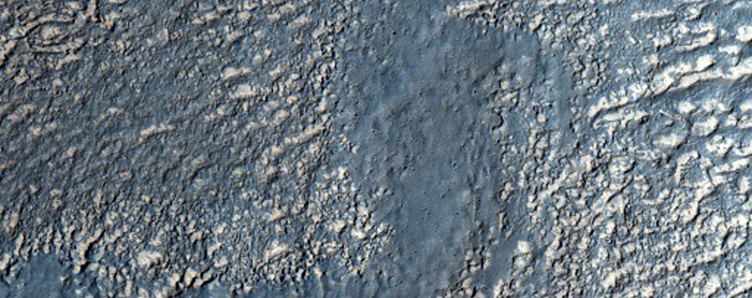 Gullies on Gentle Slope in Crater West of Copernicus Crater
