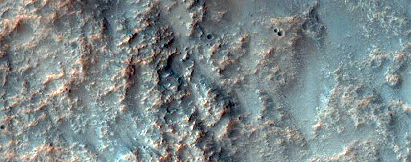 Well-Preserved 2-Kilometer Crater over Bedrock