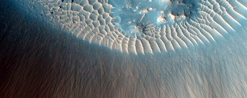 Fresh Crater in Meridiani Planum