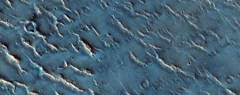 Syrtis Major Region Lavas Filling Crater
