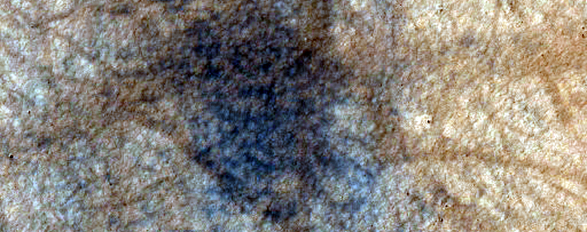 Intracrater Dune Field and Associated Extra-Crater Dark Streak