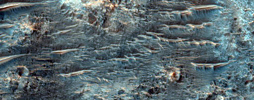 Channeled Bedrock in Tyrrhena Terra
