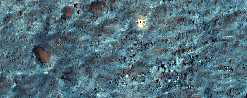 Small Bright Spot in Hesperia Planum