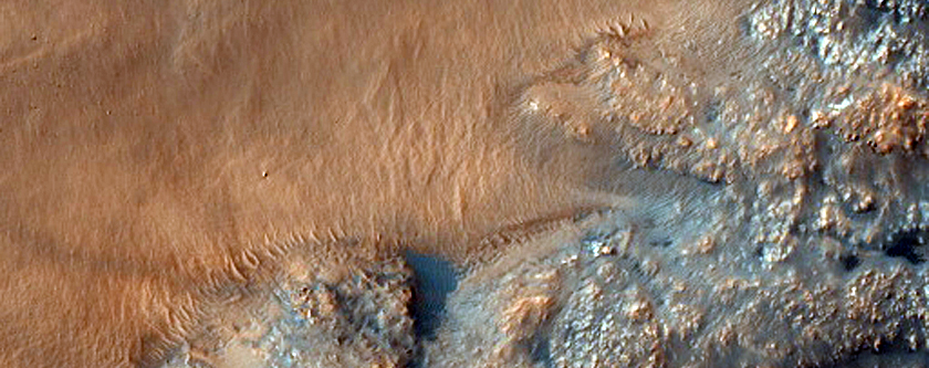 Gullies on Central Peak of Crater