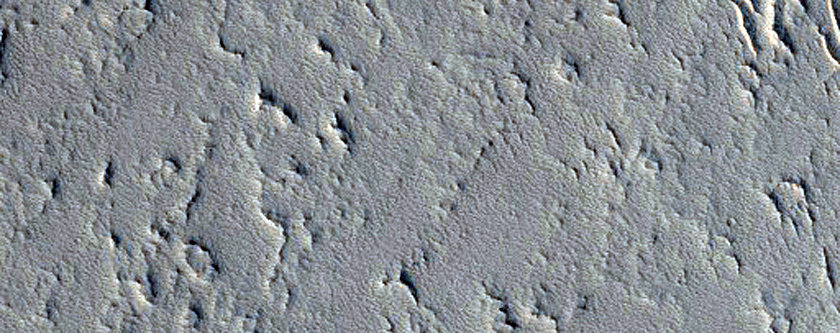Double Crater with Flow Features on Floor