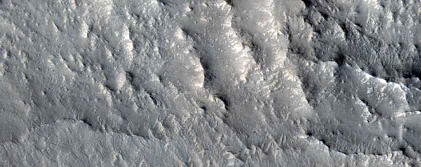Fan Feature in Crater in Northeast Arabia Terra