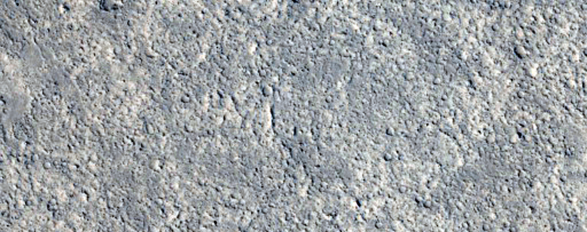 Small Embayed Crater in Cerberus Palus