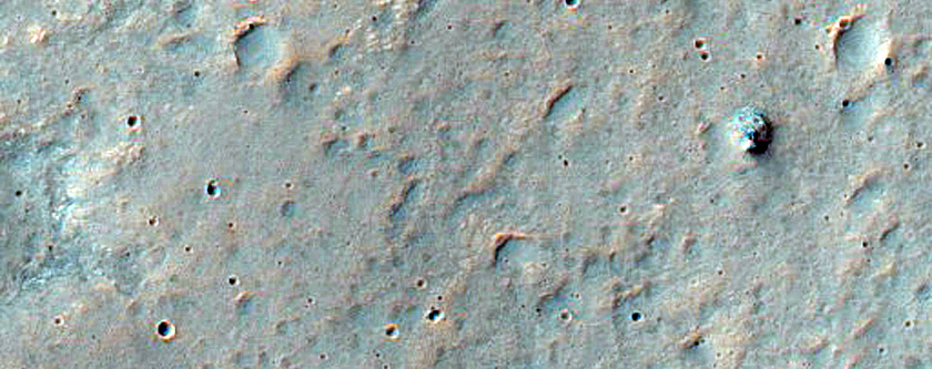 Muted Fan Form on Crater Floor