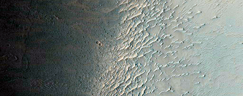 Layers Exposed in Crater Wall