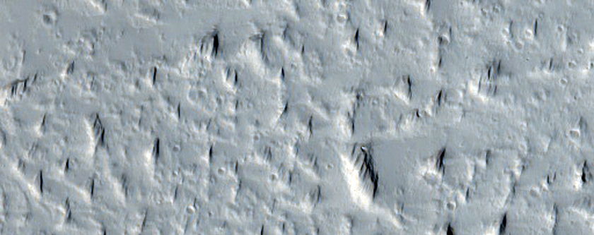Sample of Ascraeus Mons Lava Flow Boundaries