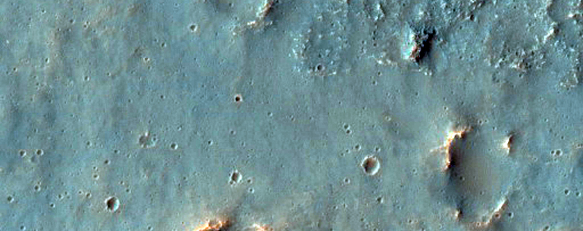 Sinuous Ridge in Valley in CTX Image