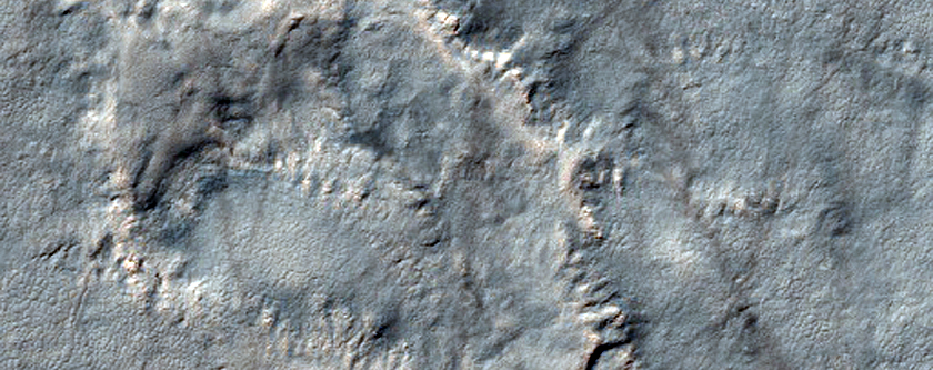 Crater in South Polar Layered Deposits