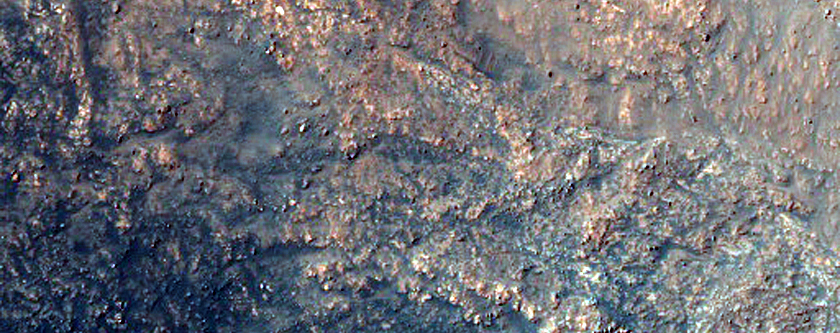 Central Peak of South Mid-Latitude Crater