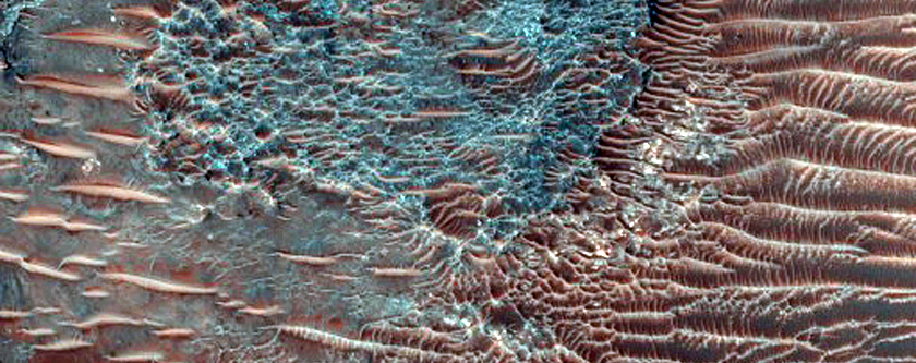Central Uplift of 27-Kilometer Diameter Crater in Tyrrhena Terra