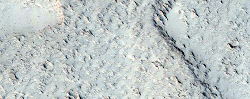 Channel and Flow Features on Western Edge of Daedalia Planum