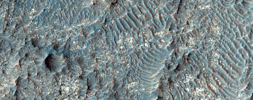 Crater with Light-Toned Interior Material