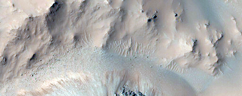 Slope Monitoring in Hale Crater Central Peaks