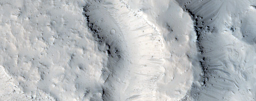 Circular Feature in Athabasca Valles Flood Lava