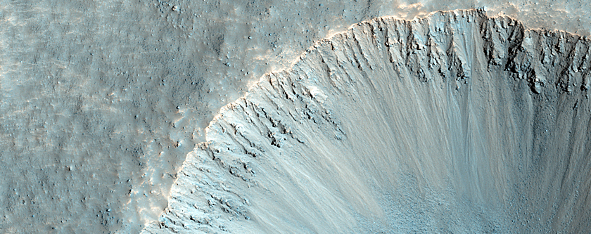 Crater faecibus eiectis claris speciosus