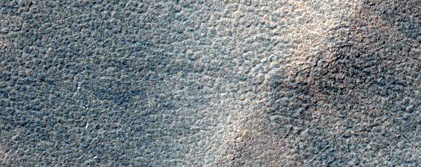 Banded Terrain and Ridge in Sisyphi Planum in THEMIS V32223005