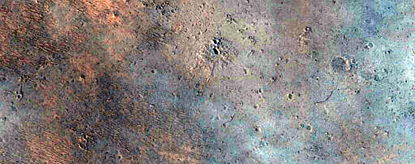 En urgammal eroderad krater