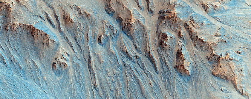 Alluvial Fans in Mojave Crater