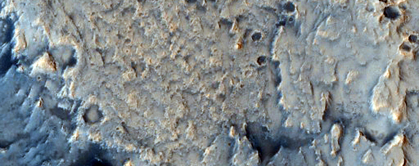 Leque sedimentar na Cratera Reuyl