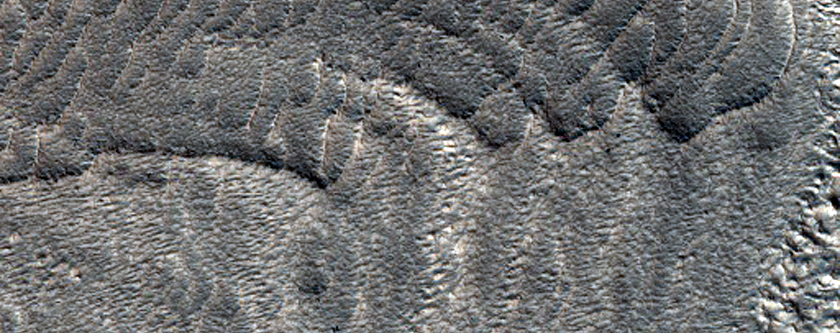 Hollow Arcs in Moreux Crater
