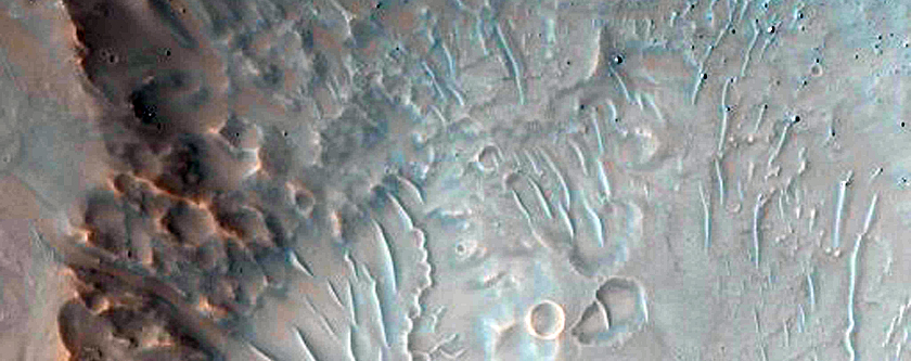 Monitor Slopes of Well-Preserved Impact Crater
