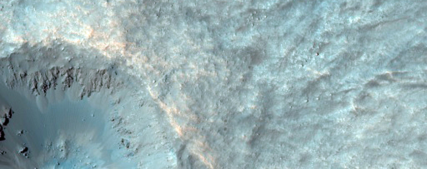 Monitor Slopes of Small Crater