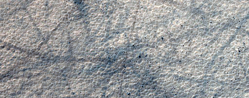Crater Rim in Southern Aonia Terra