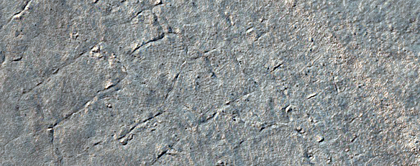 Southern High-Latitude Crater and Terrain