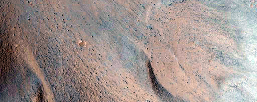 Steep Slopes and Bedrock in Candor Chasma