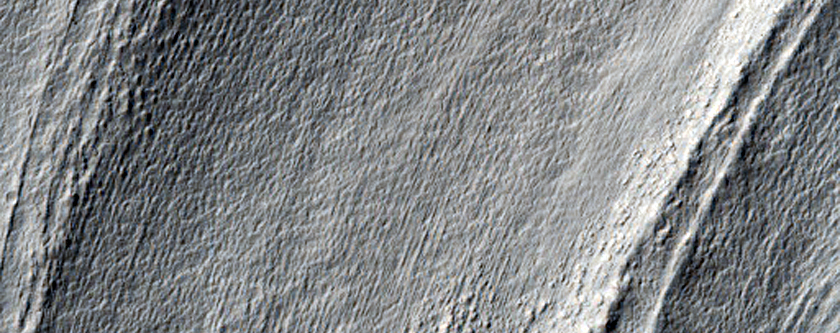 Boulder Trail in Glacial-Like Form East of Hellas Planitia