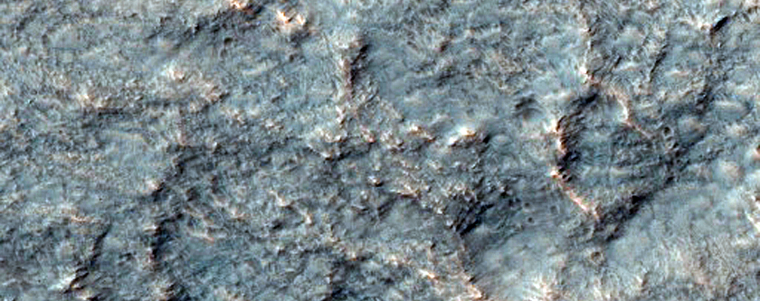 Flow Ejecta from Large Crater in Eastern Hellas Planitia