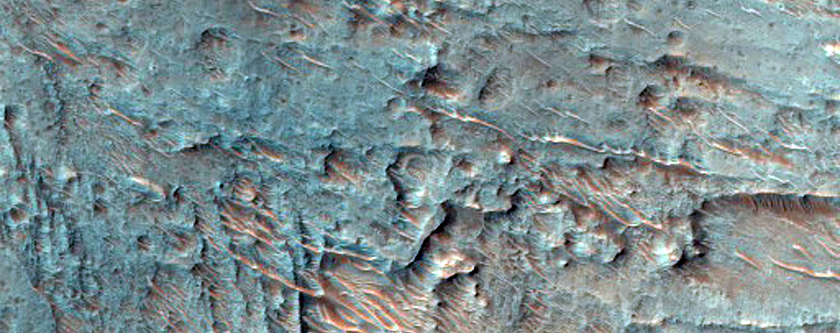 Channel Features in East Savich Crater