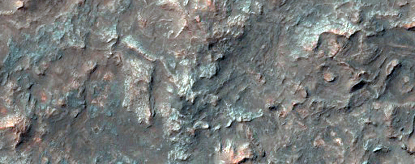 Fan Sediment to Crater Floor Transition in Saheki Crater
