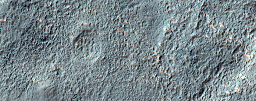 Branched Valleys  on North Slope of Vogel Crater