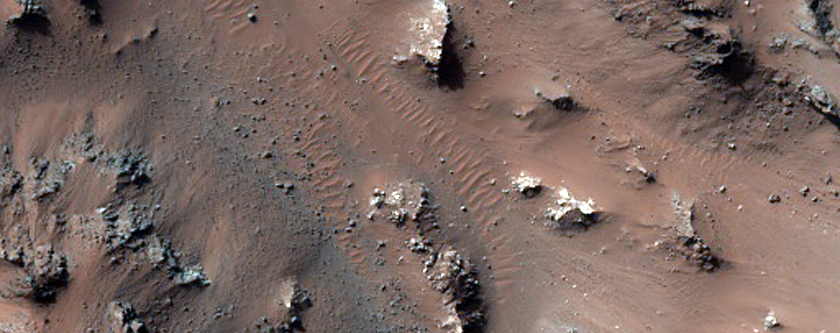 Slope Monitoring in Hale Crater Central Peaks