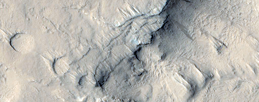 Very Large Inflation Features in Eastern Amazonis Planitia