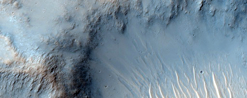 Terrain West of Knobel Crater