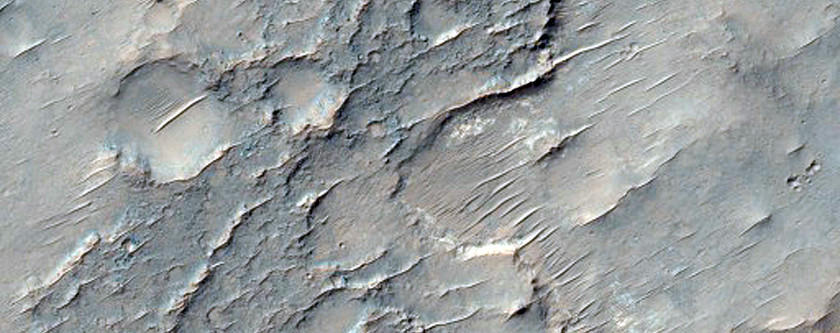 Eroded Fan on Crater Floor