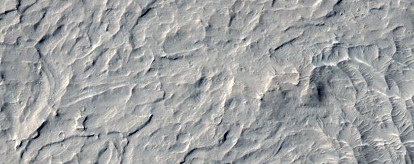 Contact between Two Differing Stratal Packages in West Lucus Planum
