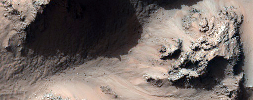 Slope Monitoring in Hale Crater Central Peaks