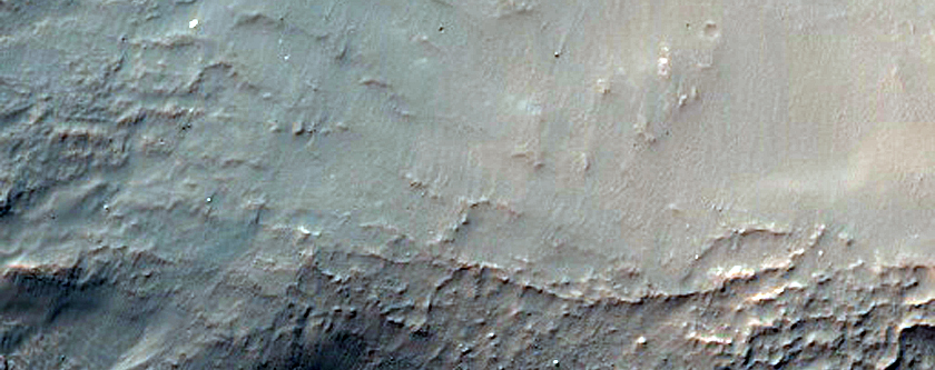 Gullies on outside of Crater in Nereidum Montes