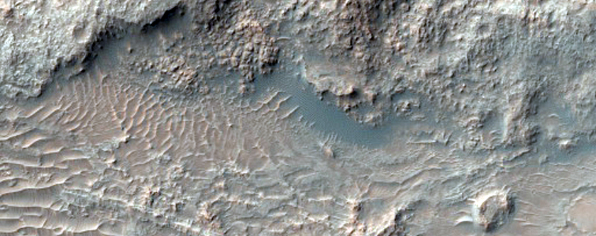 Rough and Rocky Material on Crater Floor
